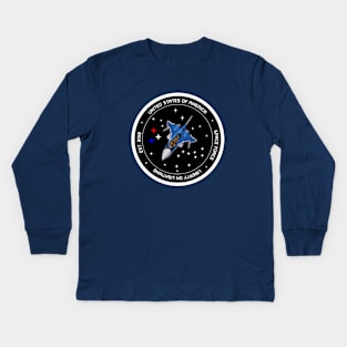 Liberty On Lightning - US Space Force Kids Long Sleeve T-Shirt